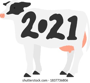 
Material de ilustración de vaca / vector