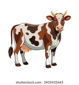 
Cow Illustration on White Background