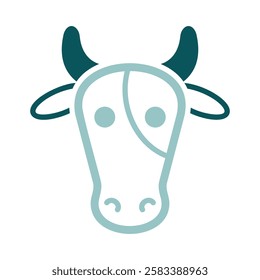 Cow isolated icon. Animal head. Farm sign. Graph symbol for your web site design, logo, app, UI. Vector illustration