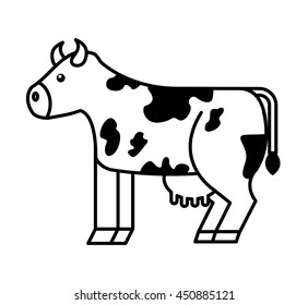 cow isolated icon design, vector illustration  graphic