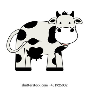 cow isolated icon design, vector illustration  graphic