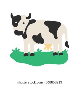Cow isolated on white