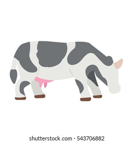 Cow, isolated vector illustration.