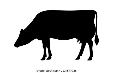 Cow Jersey Silhouette Best Milk Cattle Stock Vector (Royalty Free ...