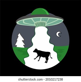 cow kidnapped by ufo at night
