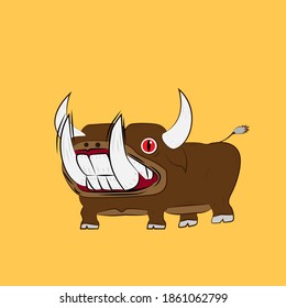 cow laughing out loud, streetwear or t-shirt design