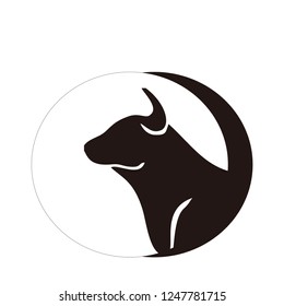 cow letter vector logo