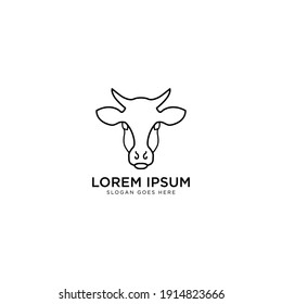 Cow Line Art Logo Design
Cow Logo Vector