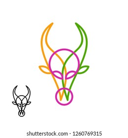 Cow line icon