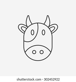 cow line icon
