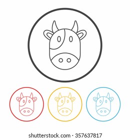 cow line icon