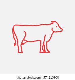 Cow line icon.