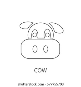 cow line icon