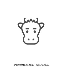 Cow line icon