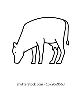 Cow line icon. Icon design. Template elements