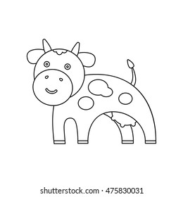 Cow line icon. Illustration for web and mobile design.