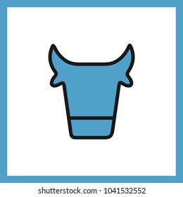cow line icon vector