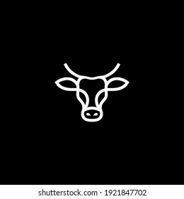 cow line logo vector icon download
