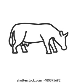 Cow Linear Icon Stock Vector (Royalty Free) 480875692 | Shutterstock