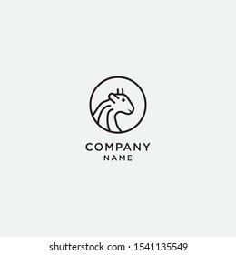cow linear logo icon template illustration - vector