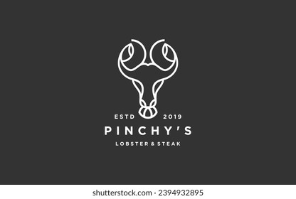 cow with lobster logo icon design Vector design template inspiration