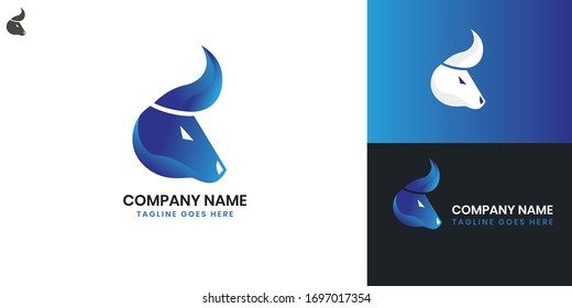 Cow Logo - All elements on this template are editable with vector software