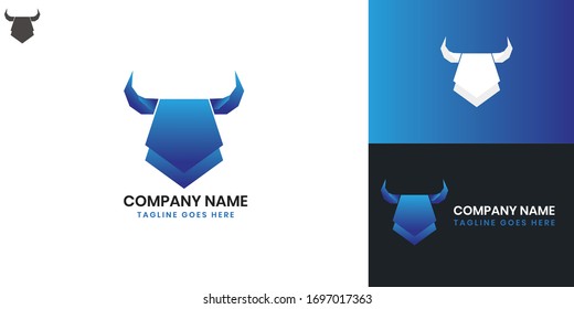 Logotipo de vaca: todos los elementos de esta plantilla se pueden editar con software vectorial