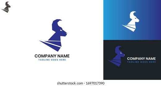 Cow Logo - All elements on this template are editable with vector software