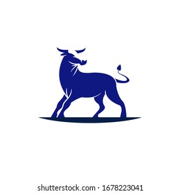 Cow logo animal design vector