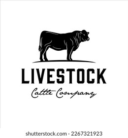 Cow logo with classic and masculine design style