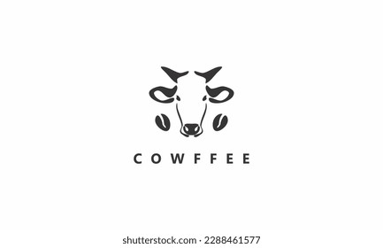 cow logo, coffee logo, cafe logo