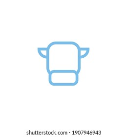 Cow logo design with geometry