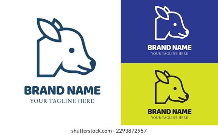 Cow Logo Design, Cow Head, Cow Face, Suitable For Restaurant Or Company Logo