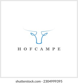 cow logo design, cow head, cow face, line art, monoline