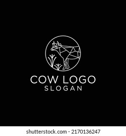 Cow logo design icon template