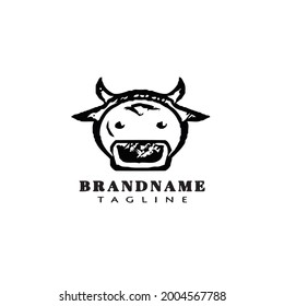 cow logo design template icon vector illustration