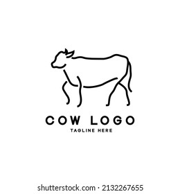 Cow logo design template illustration vector