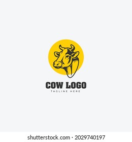 Cow Logo Design Template in vector