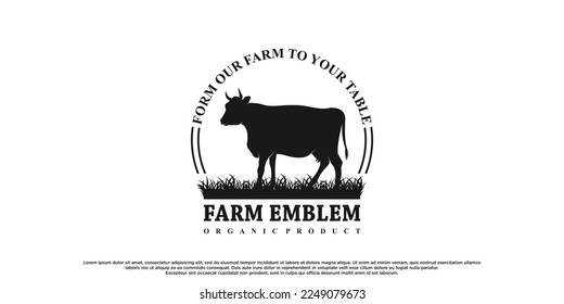 Cow logo design with unique concept Premium Vector part 2