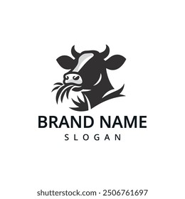 Cow Logo. Cow farm product logo design vector. Vintage Cattle Angus Beef logo