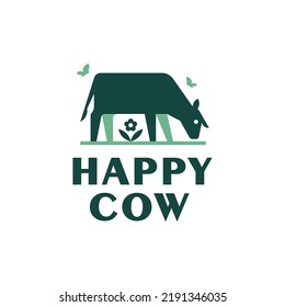 Cow logo icon color vector template.