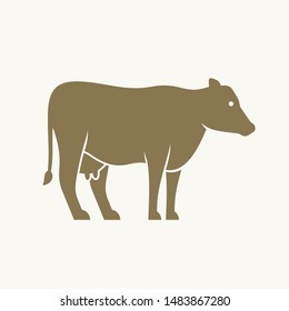 Cow logo. Icon design. Template elements