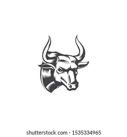 Cow logo. Icon design. Template elements