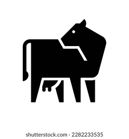 Cow Logo. Icon design. Template elements