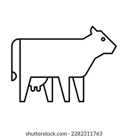 Logo de vaca. Diseño de iconos. Elementos de plantilla