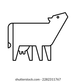 Cow Logo. Icon design. Template elements