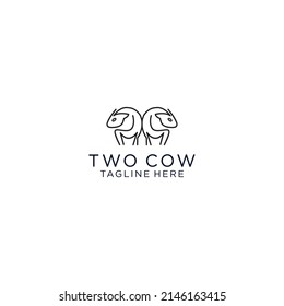 Cow logo icon design vector template
