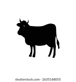 cow logo icon illustration flat
