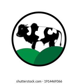 cow logo isolated on white background