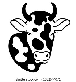 Cow logo on white background. 